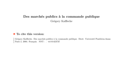 DES MARCHÉS PUBLICS À LA COMMANDE